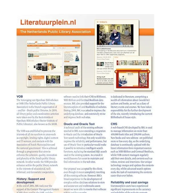 Literatuurplein.nl Brochure