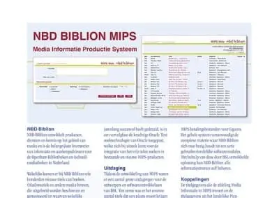 NBD Biblion MIPS Brochure – Dutch Language