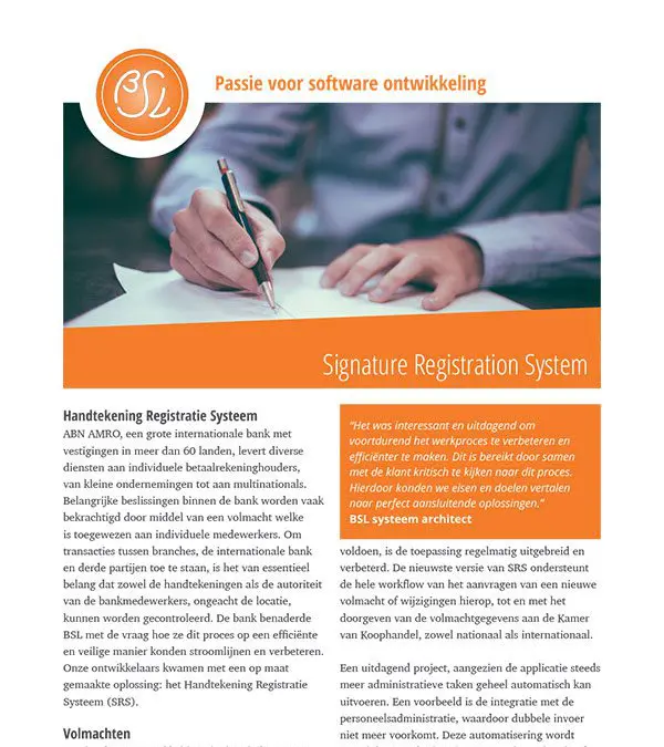 ABN AMRO SRS Brochure