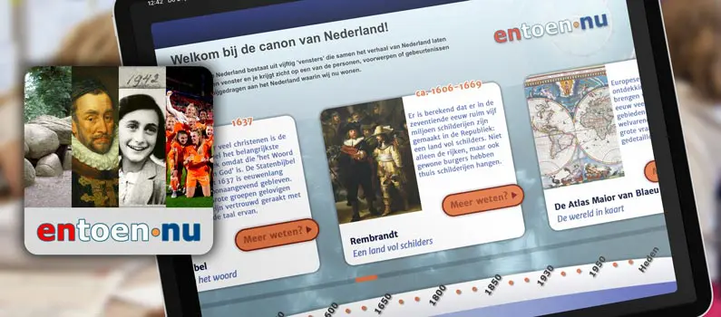 The Entoen Nu app makes history lessons easy