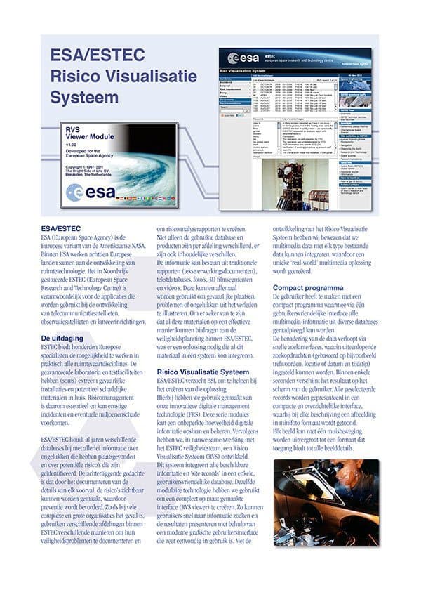 ESA ESTEC Brochure - Dutch Language