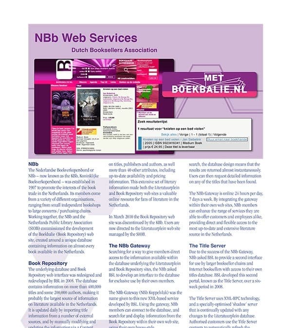 NBb Webservices Brochure