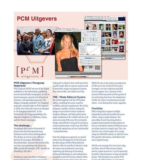 PCM Fotoredactiesysteem Brochure