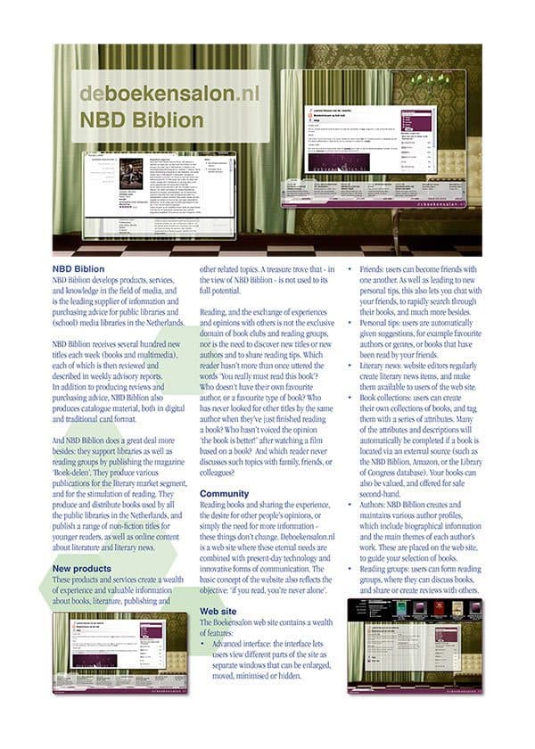 NBD Biblion Boekensalon Brochure
