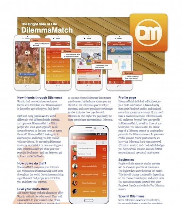 DilemmaMatch App Brochure