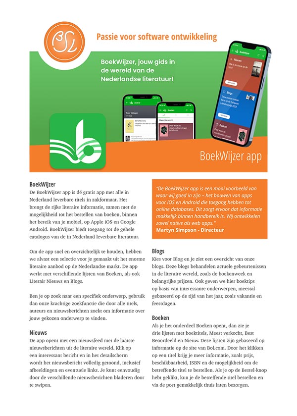 BoekWijzer App Brochure